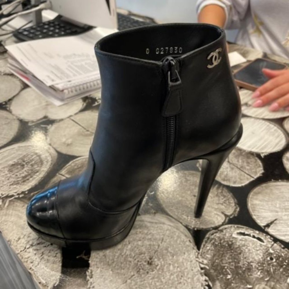 Chanel ankle boots.  Size 38,